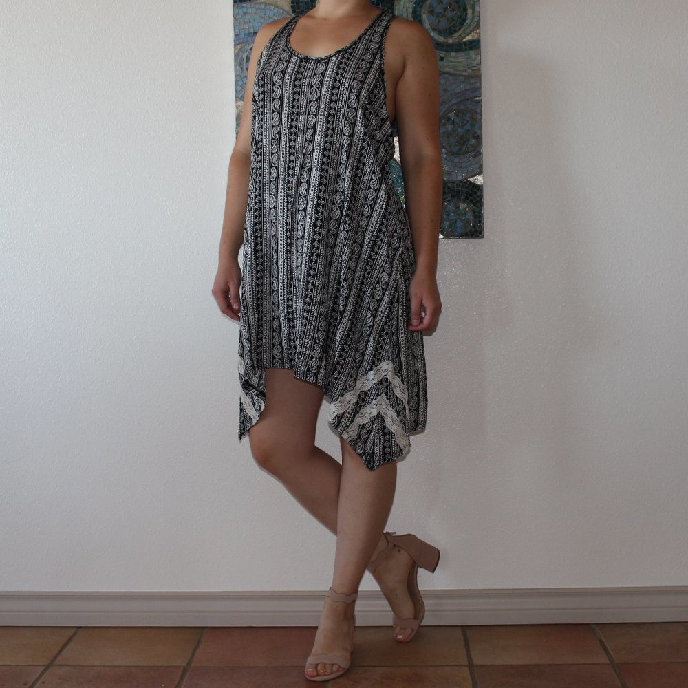 paisley sharkbite dress